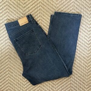 Denim Forum Arlo High Rise Straight Denim Jeans Organic Cotton - Black - 32